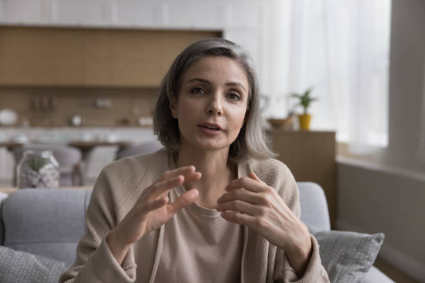 Person on video call